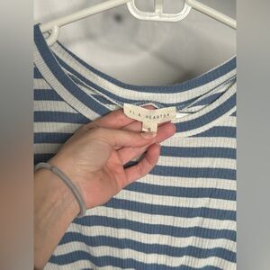 Medium LA Hearts blue and white striped dress